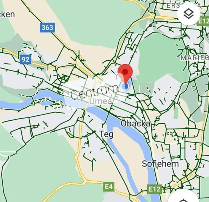 Centrala Stan- 2-Rums Gaestsvit, Perfekt Foer Kollegor Som Oenskar Separata Rum Umeå Exterior foto